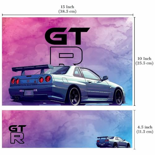 Image of Full Laptop Skin Stickers HD Quality Sticker for Laptops Upto 15.6 inch (Dustproof|Waterproof|Scratchproof|Reusable) - AY GTR Racing FL1