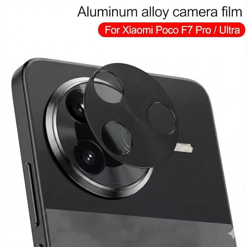 Image of HPTech Camera Lens Protector Compatible with POCO F7 Ultra | 9H Hardness Tempered Glass | 3D Curved Ultra HD Clear Camera Guard | Heavy Thickness Scratch Resistant Lens Cover - Pack of 1