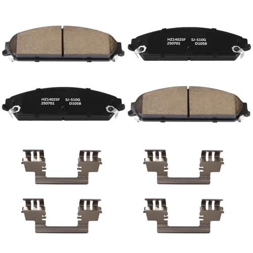 Image of D1058 Front Ceramic Brake Pads Kit Fit For Chrysler 300 2005-2023, For 200 2013-2014, For Dodge Charger 2006-2023, For Magnum 2005-2008, For Challenger 2009-2022, For Charger 2006-23