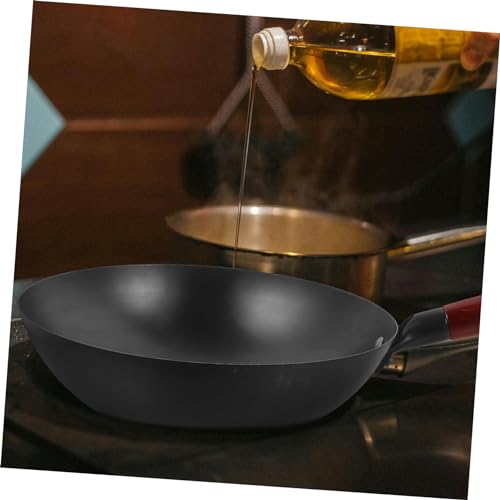 Wok de hierro antiadherente para cocina a gas miniatura 3
