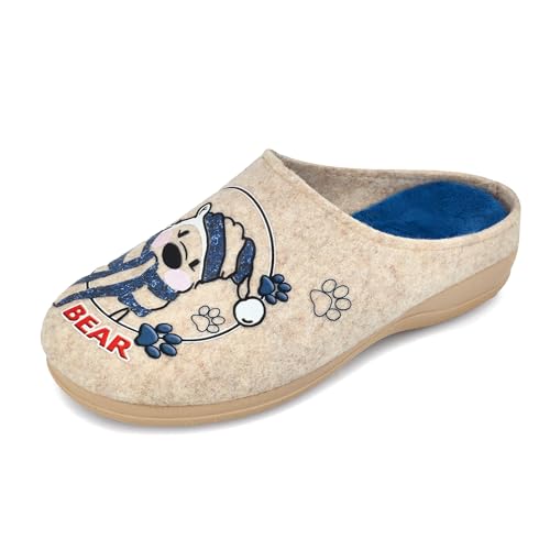 Pantoufles femme JOMIX chaussons fourrure maison et semelle amovible hiver