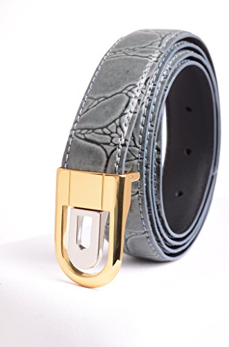 A.P.L. Mens Leather Dress Belt Croc Print