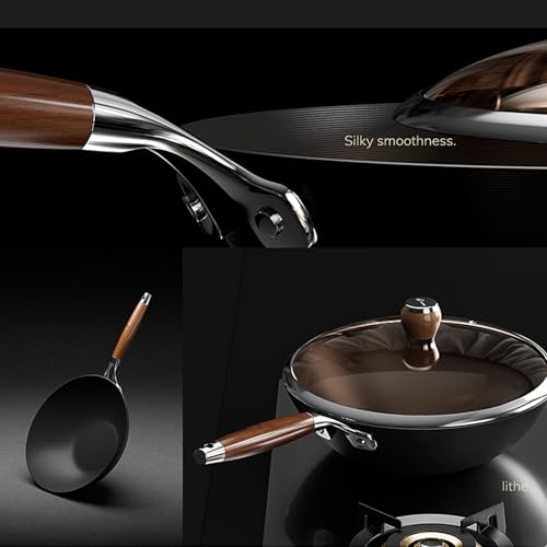 Wok de Hierro 30 cm con Fondo Plano Antiadherente miniatura 6