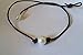 Seasidepearls30A Pearl and Brown 17in Genuine Leather Necklace/Choker
