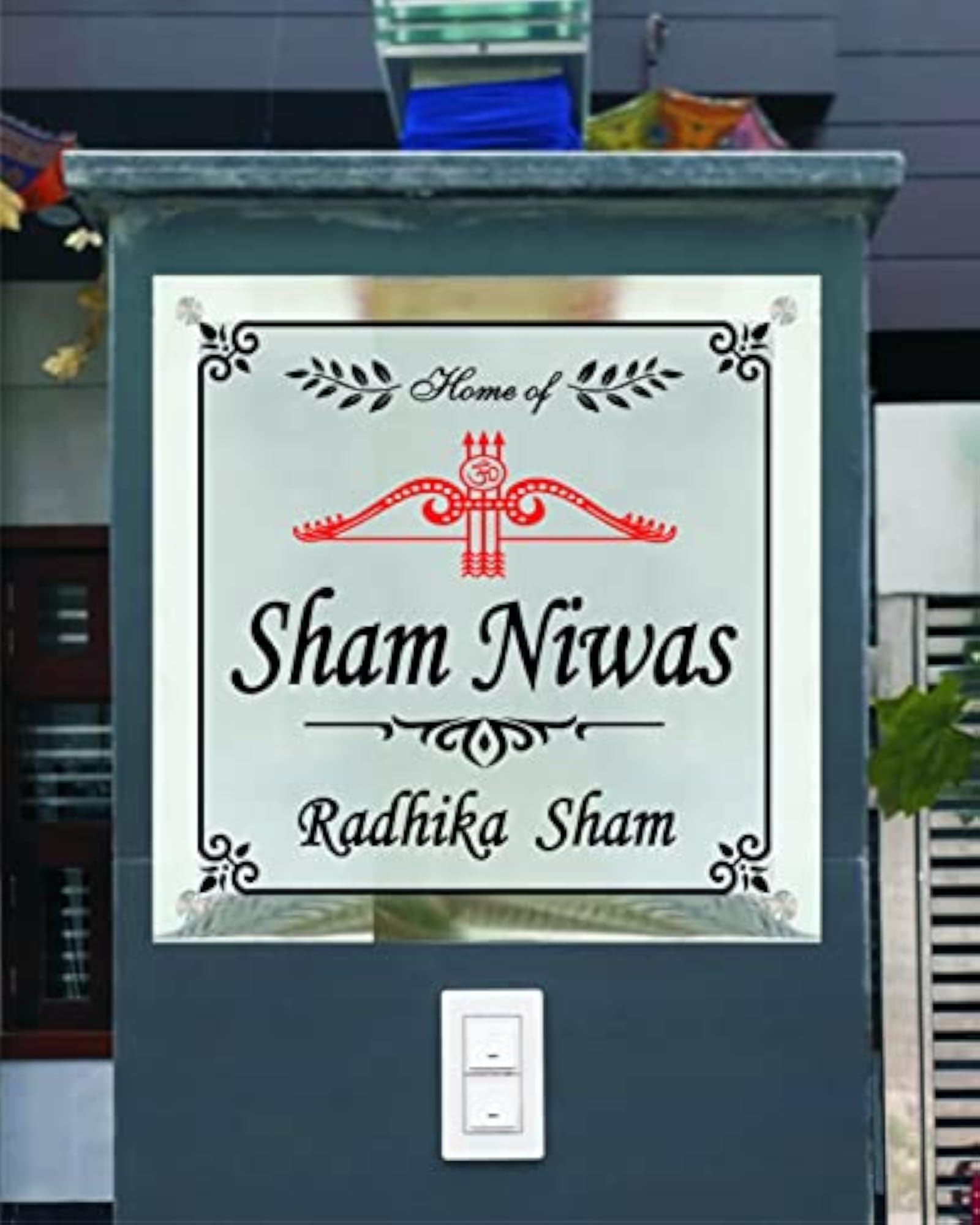 Personalized Stainless Steel Name Plate for Home Décor