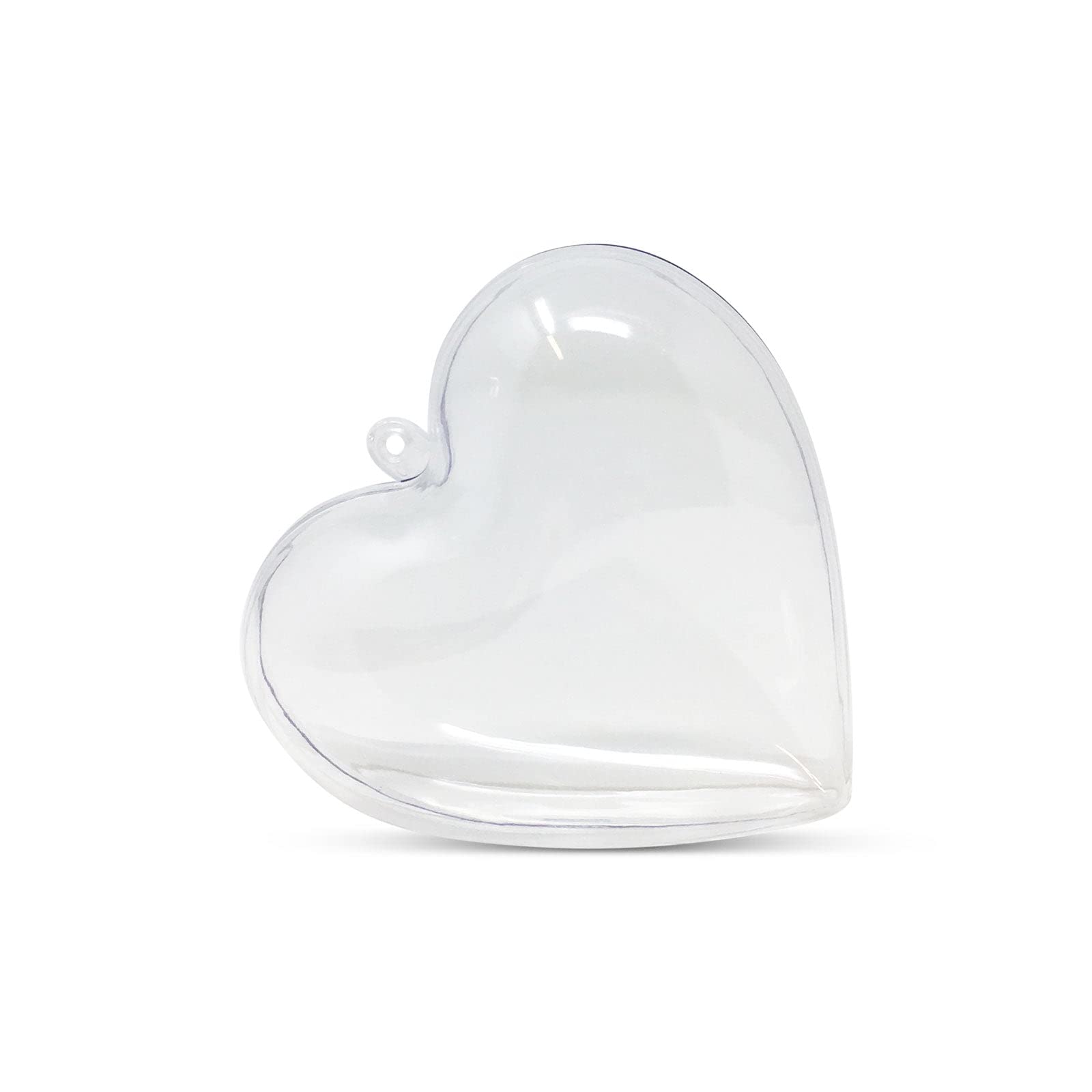 Ws Accessories Clear Fillable Heart Baubles [10Cm Diameter, Pack Of 20]