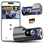 Dash Cam Front 4K - 1.5" IPS Display & 5G WiFi & 64G Card, 360° Rotation Mini Dashcam, Car Camera with WDR Night Vision, 24H Parking Mode, G-Sensor, Loop Recording,170° Angle, Dash Camera for Cars