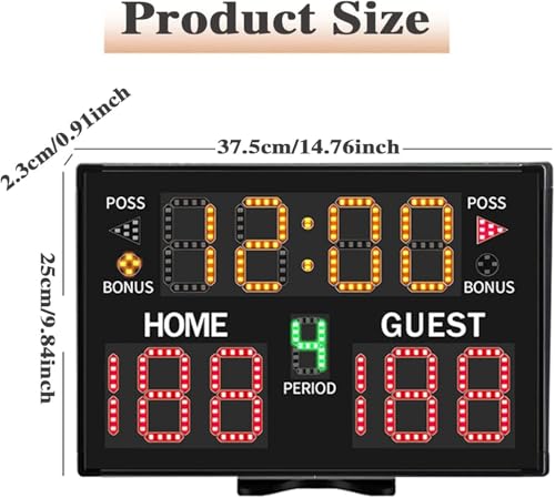 Tableau de bord numérique multisports à 5 modes de notation et affichage LED