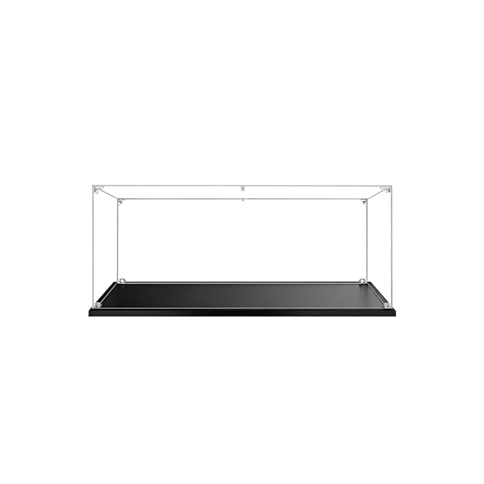 Vitrine en acrylique haut de gamme avec socle bleu pour exposition de prestige