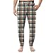 Mens Pajama Pants Soft, Plaid Pj Pant Sleepwear Lightweight Lounge Bottoms With Pockets Y2K Fashion Mens Flannel Pajama Pants(M, Earthy Yellow)