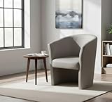 Dmora - Fauteuil Abrera, Fauteuil de Salon, Siège rembourré, Chaise avec accoudoirs en S...