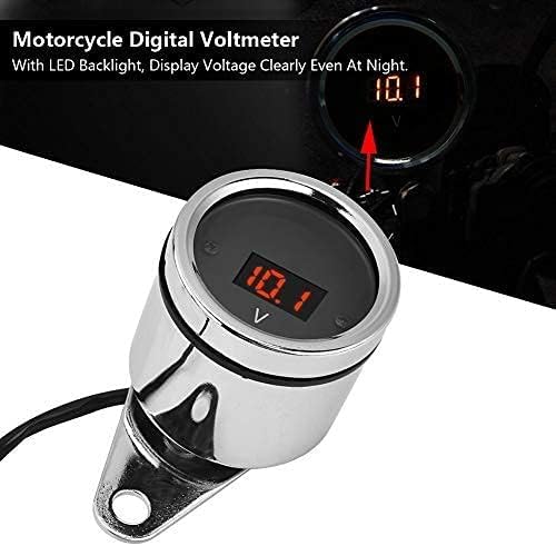 Miniatura 8 de Universal 2 en 1 impermeable LED digital voltímetro tacómetro medidor de metal odómetro velocímetro para motocicletas