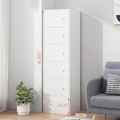 Image of LERIMO Wooden Wardrobe Almirah for Bedroom & Kids - 6 Door Clothes Storage Cupboard | Wooden Wardrobe Cabinet for Clothes, Toys & Accessories | Modern Storage Almirah (White, 6-Door)