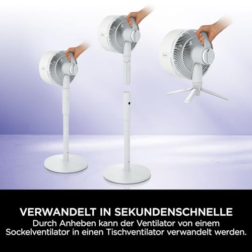 Shark FlexBreeze Ventilator Leise, Hybrid Ventilator Kabelgebunden & Kabellos, Tragbar, für Innen- und Außenbereich, UV- & Wasserbeständig, Ultraleistungsstark, Ultraleise, Weiß FA220EU 4