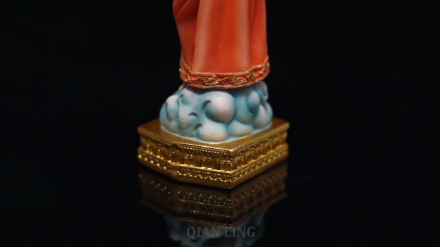 Estatua Divino Niño 8 pulgadas Resina Rojo miniatura 7