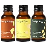 Purdy & Figg | Counter Clean Mixed Refill Kit | All-Purpose Cleaning Spray with Organic Essential Oils | Natural & Non-Toxic | Home & Kitchen Countertops | Citrus/Floral/Vetiver Scents