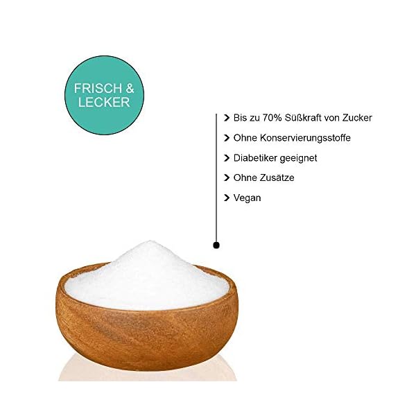 Erythrit Erythritol Zucker ohne Gentechnik ohne Kalorien Zuckerersatz Diabetiker geeignet vegan 1kg bis 5kg (5kg) – Bild 5