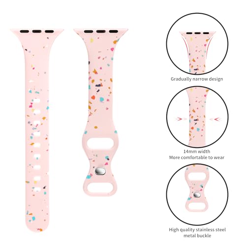 Image of Thin Slim Band Compatible with Apple Watch 38mm 40mm 41mm 42mm 44mm 45mm 46mm 49mm, Narrow Replacement Soft Silicone Sport Strap Wristbands for iWatch Series 11 /10 /9 /8 /7 /6 /5 /4 /3 /2 /1 Ultra SE Women Men