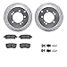 Dynamic Friction Company Rear Brake Rotors-Drilled and Slotted-Silver with 5000 Advanced Brake Pads includes Hardware 7512-72084