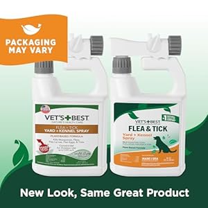 Vets best flea and tick yard and kennel spray  kills mosquitoes with certified natural oils  plant safe with ready to use hose attachment  32 oz   cucciolini doodles