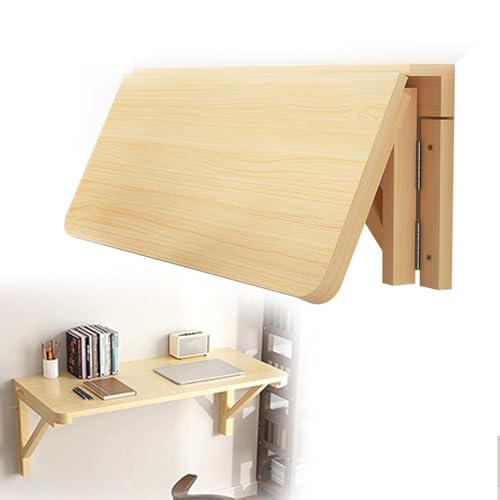 Table pliante murale 100x50cm en bois compacte pour balcon et studio urbain - 2