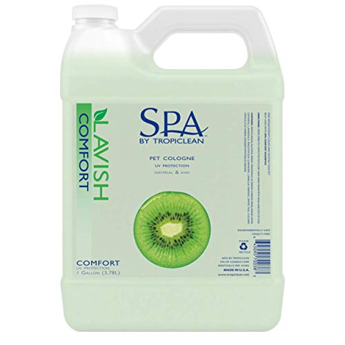 SPA by TropiClean Lavish Comfort Cologne Spray for Pets, 1 gal - Fresh Kiwi Scent - Ready to Use - Made in USA - Deodorizing - Conditioning - UV Protection