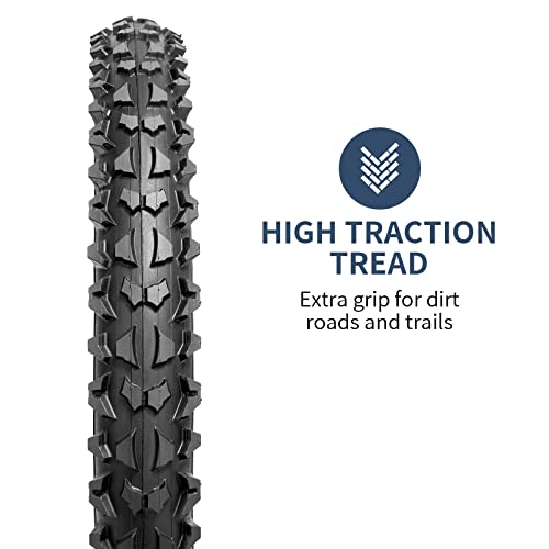 YunSCM 2 Pack 14 inch Bike Tyres 14x2.125 ETRTO 57-254 and Bike Inner Tubes 14x1.75/2.125 AV32mm Schrader Valve Compatible with 14x2.10 14x2.125 bike Tyres Tubes (Y705-1) - Image 4