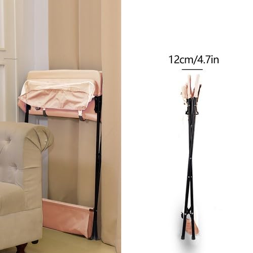 Cambiador plegable para bebé, cambiador con ruedas, cambiador móvil con cambiador, cinturón de seguridad y compartimentos de almacenamiento, resistente al agua y ajustable en altura, estable