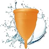 Blossom Menstrual Cup; Love it or your Money Back! More Color choices (Large, Orange)