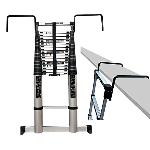 LSN Ladder,Telescopic Ladder 5.0M/16.4Ft Aluminum Ladder Extendable Ladder for Home Office Loft Use Max Load 330Lbs