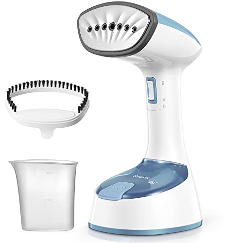 Reemix Steamer For Clothes, Folding Handheld Design Garment Wrinkles Remover, 20G/Min Strong Penetrating Steam, 25-Sec Fast Heat-Up, For Home, Office And Travel (Blue Grey) #TOP25