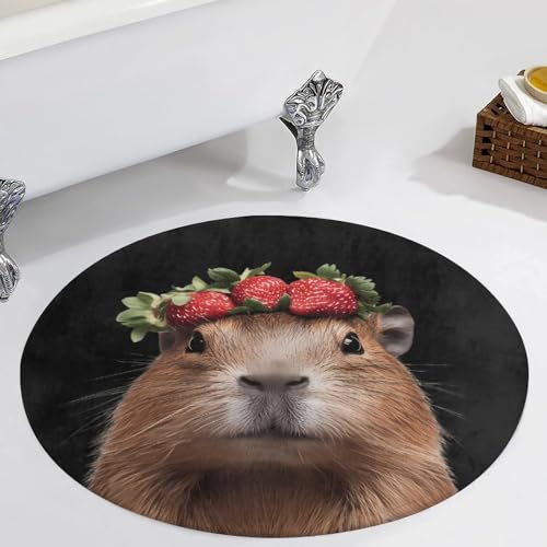 Alfombra de capibara mullida tapete antideslizante para sala de estar acogedora 6