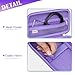 BOVKE Hard Travel Case for Texas Instruments TI-84 Plus CE/TI-84 Plus/TI-83 Plus CE/TI-83 Plus/Casio fx-9750GIII Graphing Calculator, Mesh Pocket for USB Cables, Manual, Pens, Accessories, Purple