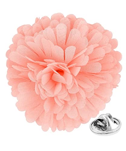 Vittorio Vico Men's Formal Carnation Flower Lapel Pin - Brooch, Boutonniere for Men (Pink)