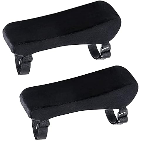 HonGien Comfort Armlehnen Pads,Polster für Bürostühl-Armlehnen, Ellenbogen Kissen,Abnehmbare Stuhl Arm Abdeckungen für Bürostühle Ellenbogen Relief, Schwarz Cover