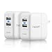 Spigen Essential F202 [2 Pack] USB Wall Charger 2-Port 4.8 Amp USB Travel Charger Folding Plug for iPhone X / 8 / 8 plus / 7 / 7 Plus / 6S / 6S Plus / Galaxy Note 8 / S8 / S8 Plus / S7 Edge - White
