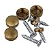 Price comparison product image SHANOER 8 Pcs 10mm Dia Brass Mirror Screws with Decorative Cap Cover Nails,Golden Finish