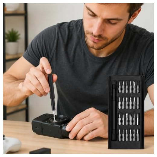 24-in-1 Precision Screwdriver Set Professional Interchangeable Bits Multi-Functional Tool Kit for Electronics Repair Home Maintenance Use