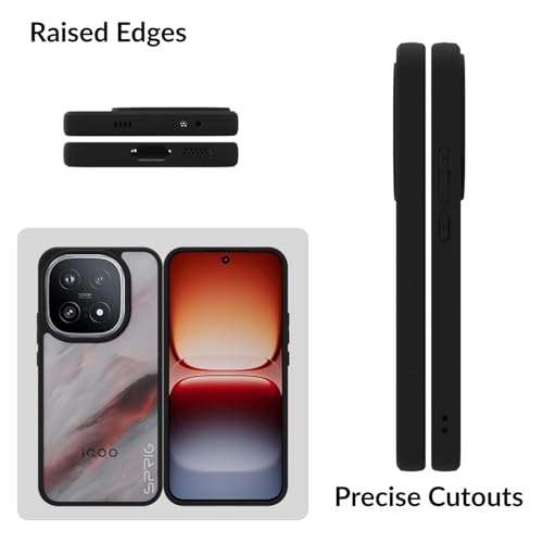 Image of SPRIG Compatible with IQOO 15 5G Premium EdgeTone Back Cover Drop Tested Shock Proof Mobile Case for Men, Women, Boys and Girls with Camera Protection Black Transparent
