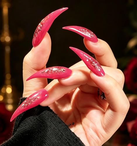 POPSOUL Dragon Claw Press On Nails, Handmade Short Natural False