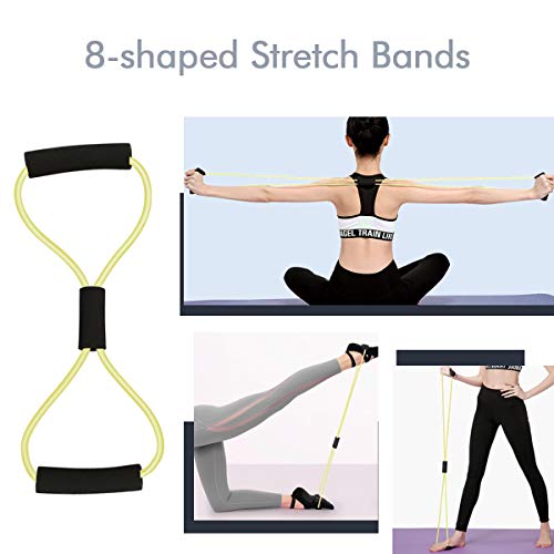 SMATIS Resistance Bands Set Workout Bands, 12 Pack Exercise Bands Portable Home Gym Accessories for Arm, Back, Leg, Chest, Belly, Glute (Yoga, Pilates, Perfect for Squats.)