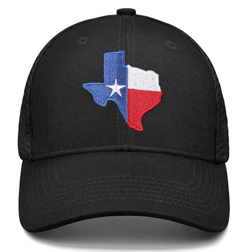 Image of Adjustable State Flag Trucker Hat Mesh Baseball Cap with Embroidered Patch for Men Women