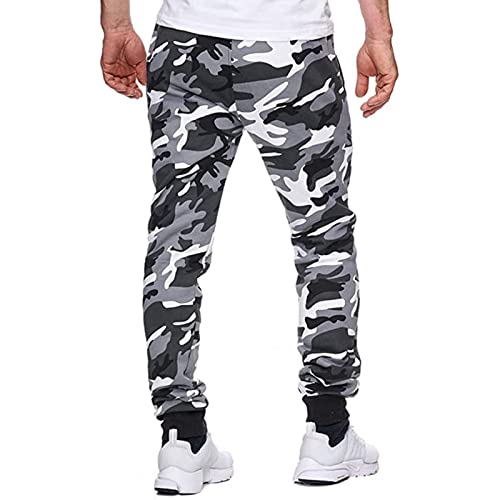 DuDubaby Mens Hiking Pants Men's Cargo Joggers Pant Athletic Training Casual Trousers Drawstring Elastic Waist Sweatpants3