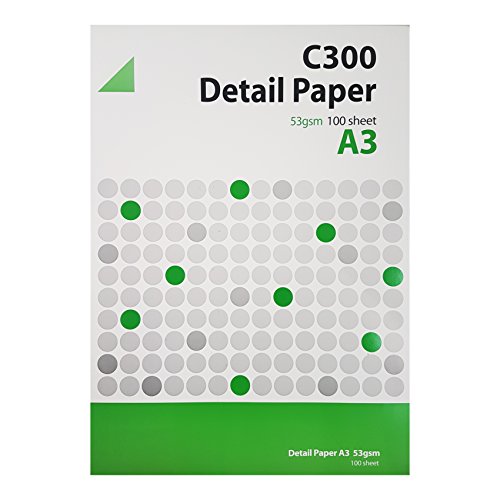 Papier de détail technique West C300 A3 53g pour dessin d'architecture et croquis