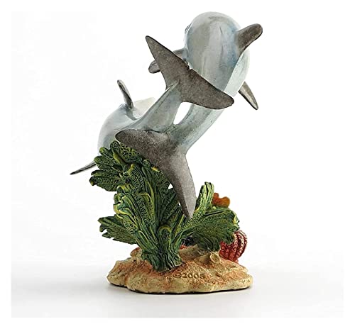 Figurines de table deux dauphins en statue moderne decoration de maison - 3