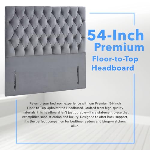 ComfoRest - Elegant 5FT King Size Bed with 2 Drawers | Durable Base for Storage Needs | Stylish Frame for Modern Bedrooms and Contemporary Living (Grey Plush)