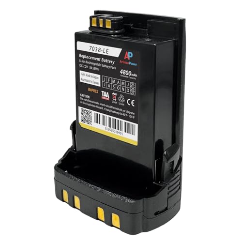 Replacement IMPRES Super Extended Capacity Battery for Motorola APX7000 APX7000 APX6000 and SRX2200. 4800 mAh Li-ion - Full Shift Capacity - Replaces NNTN7038 PMNN4486A PMNN4485A - TAA-Compliant