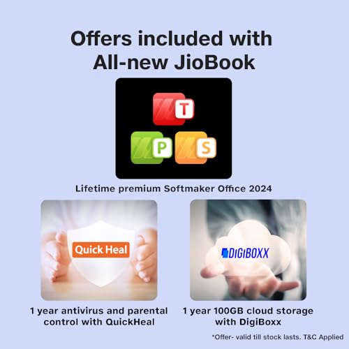 (Refurbished) JioBook 11 with Lifetime Office | Android 4G Laptop Mediatek 8788 (JioOS) | Octa-core | 4GB RAM | 64 eMMC Storage | Thin and Light... - Image 3