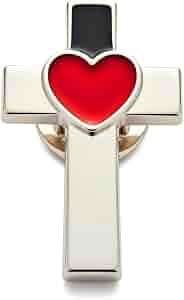 Amazon.com: Bulk 50 Pack Deluxe Chrome Cross With Heart Accent