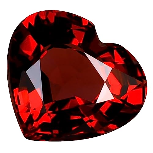 Grenat rhodolite de qualité supérieure taillé en cœur, une pierre précieuse rare de 1.86 ct
